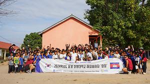 An image of Sangmyung University's this overseas volunteer work